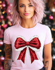 Christmas Santa Bow Graphic Tee