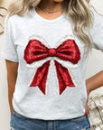 Christmas Santa Bow Graphic Tee