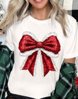 Christmas Santa Bow Graphic Tee