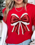 Christmas Santa Bow Graphic Tee