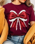 Christmas Santa Bow Graphic Tee