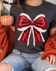 Christmas Santa Bow Graphic Tee