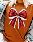 Christmas Santa Bow Graphic Tee