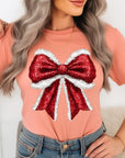 Christmas Santa Bow Graphic Tee