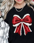 Christmas Santa Bow Graphic Tee