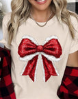 Christmas Santa Bow Graphic Tee