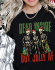 Dead Inside But Jolly AF Skeleton Graphic Tee