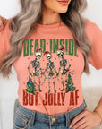 Dead Inside But Jolly AF Skeleton Graphic Tee