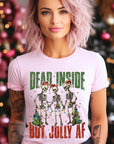 Dead Inside But Jolly AF Skeleton Graphic Tee