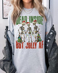 Dead Inside But Jolly AF Skeleton Graphic Tee