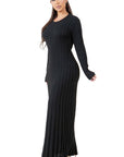 Women's Fashion Knitwear Long Maxi Dress by Claude