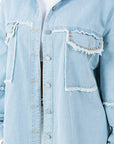 Women's Fashion Oversized Denim Shirt by Claude