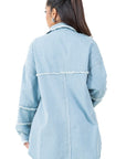 Women's Fashion Oversized Denim Shirt by Claude