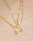 Stamped Initial Personalized Necklace