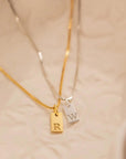 Stamped Initial Personalized Necklace