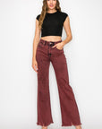 Artemis Tummy Control Burgundy High Rise Flare Jeans