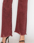 Artemis Tummy Control Burgundy High Rise Flare Jeans