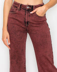 Artemis Tummy Control Burgundy High Rise Flare Jeans