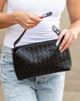 Mia Convertible Woven Crossbody Handbag