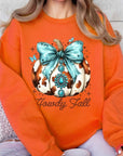 Howdy Fall Western Pumpkin Fleece Sweatshirts