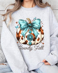 Howdy Fall Western Pumpkin Fleece Sweatshirts