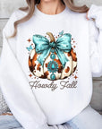 Howdy Fall Western Pumpkin Fleece Sweatshirts