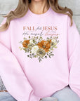 Fall For Jesus He Never Leaves Fleece Sweatshirts