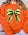 Grinchmas Coquette Bow Graphic Fleece Sweatshirts