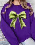 Grinchmas Coquette Bow Graphic Fleece Sweatshirts