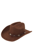 Classic Fedora Hat with Buckle Belt Accent