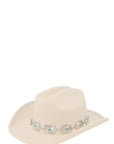 Fedora Hat with Vintage Silver Chain Accent