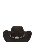 Fedora Hat with Vintage Metal Chain Accent