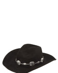 Fedora Hat with Vintage Metal Chain Accent