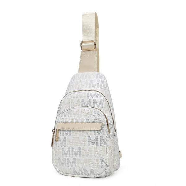 MKF Helaena logo Printed Women Sling Bag by Mia K