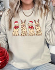 Christmas Dogs Graphic Fleece Sweatshirts