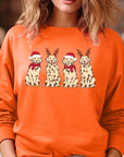 Christmas Dogs Graphic Fleece Sweatshirts