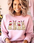 Christmas Dogs Graphic Fleece Sweatshirts