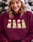 Christmas Dogs Graphic Fleece Sweatshirts