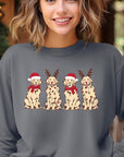 Christmas Dogs Graphic Fleece Sweatshirts