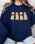 Christmas Dogs Graphic Fleece Sweatshirts