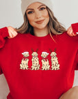 Christmas Dogs Graphic Fleece Sweatshirts