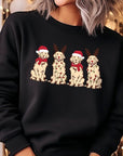 Christmas Dogs Graphic Fleece Sweatshirts