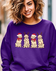 Christmas Dogs Graphic Fleece Sweatshirts