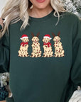 Christmas Dogs Graphic Fleece Sweatshirts