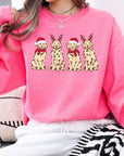 Christmas Dogs Graphic Fleece Sweatshirts