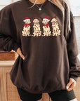 Christmas Dogs Graphic Fleece Sweatshirts