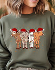 Christmas Cows Graphic Fleece Sweatshirts