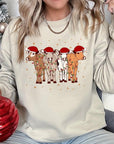 Christmas Cows Graphic Fleece Sweatshirts