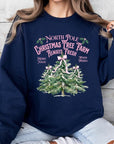 North Pole Christmas Tree Farm Fleece Sweatshirts