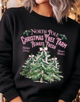 North Pole Christmas Tree Farm Fleece Sweatshirts